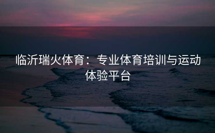 临沂瑞火体育：专业体育培训与运动体验平台