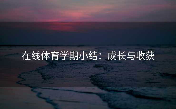 在线体育学期小结：成长与收获